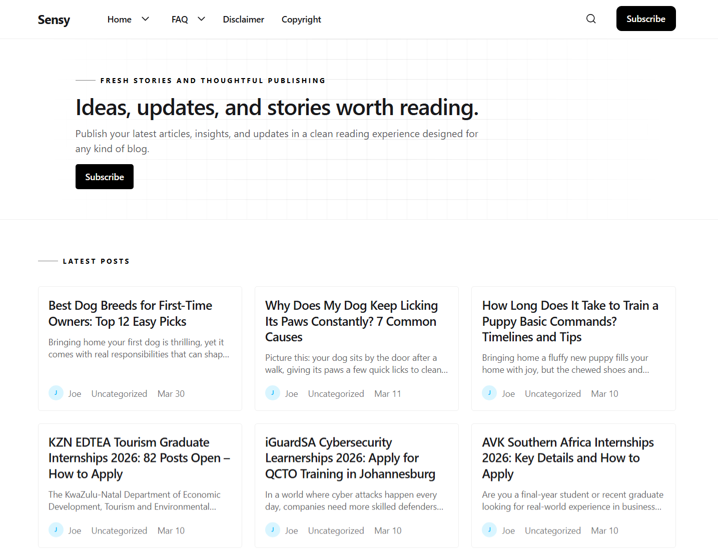 Sensy WordPress Theme featured image